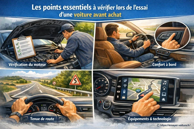 Les points essentiels à vérifier lors de l’essai d’une voiture avant achat