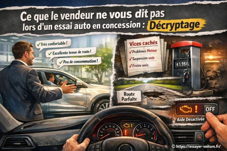 Ce que le vendeur ne vous dit pas lors d’un essai auto en concession