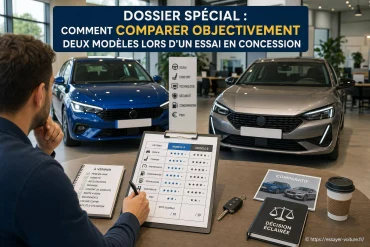 Comment comparer objectivement deux modèles lors d’un essai en concession