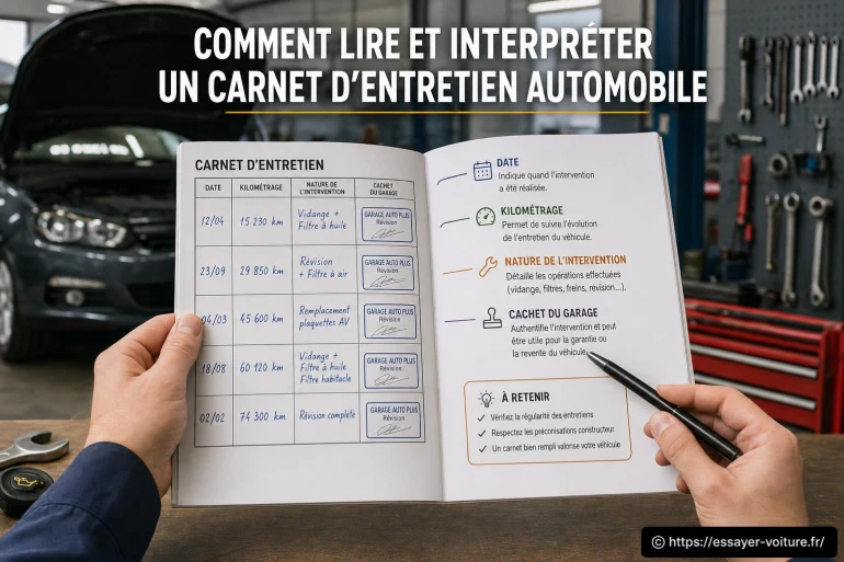 Comment lire et interpréter un carnet d’entretien automobile pour bien choisir sa voiture